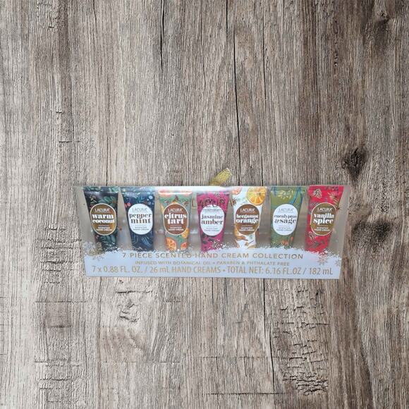 Lacura 7-Piece Scented Hand Cream Infused W/ Botanical Oil Paraben Phthalate Fre - Picture 1 of 2